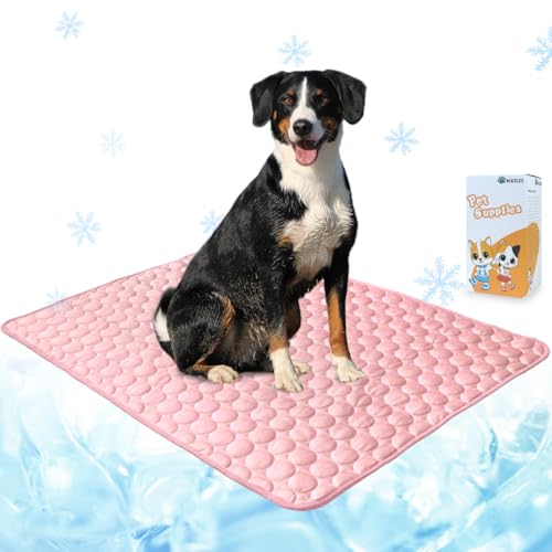 Dog Cooling Mat for Dogs, Pet Cooling Pad Bed for Dog Easy Washable for All Types of Pets and Perfect for Both Indoor and Outdoor Use, Including Car Seats 40" x 28" - color: B-Pink-1 Pc, size: 40 in x 28 in