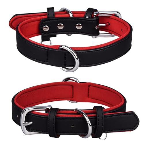 Dog Collars for Large Dogs, Breathable Quickrelease Waterproof Small Dog Collar with Metal Buckle,Comfortable Adjustable Heavy Duty Collar for Medium Dog for Small Medium Large Dogs - color: Black, size: M