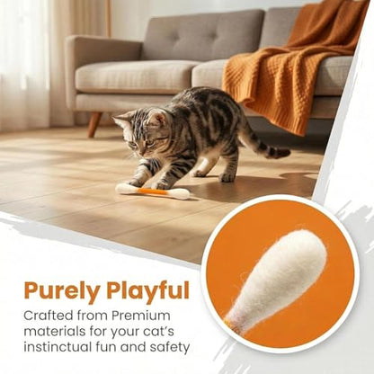 Cotton Swabs Cat with Catnip, Swabs Catnip Toys Set of 6 Soft Plush Kicker Toys, Sturdy Teething Chew Toy(Mixed) - color: Mixed