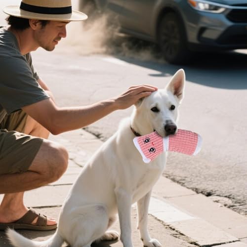 Chew Toys for Dogs, Soft Stuffed Cute Heavy Duty Dog Toy,Indestructible Plush Interactive Dog Toys for Aggressive Chewers for Teething Playing Small Medium Breeds Anxiety Relief Puppy (Sock Pink) - color: Sock Pink