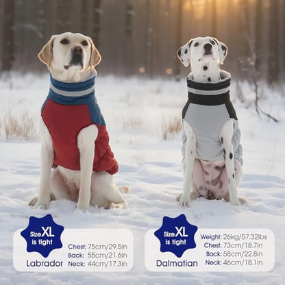 FUAMEY Dog Coat for Small Dogs,Waterproof Dog Winter Jacket with Harness Built in Puppy Cold Weather Coats Reflective Pet Vest with Zipper Warm Fleece Dogs Snowsuit Windproof Dark Blue XS - color: Dark Blue, size: XS(chest:14in)