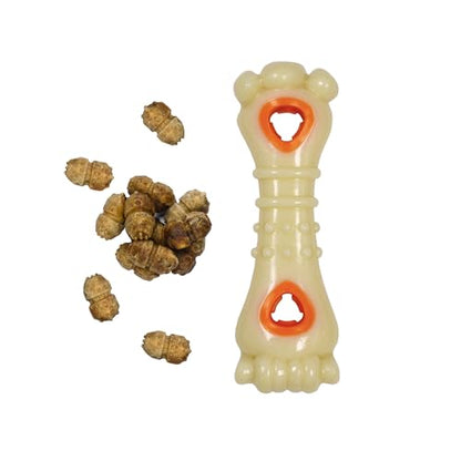 Nylabone Power Chew Knuckle Bone Pop-In Treat Toy for Dogs, Interactive Treat Dispensing Dog Chew Toys to Keep Them Busy, Slow Feeder, Long Lasting Chicken Flavor, Large Dogs - Up to 50 lbs - size: Large/Giant
