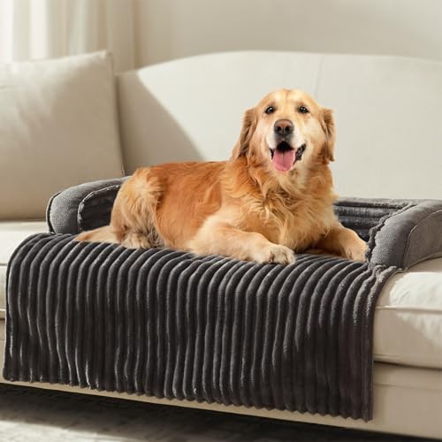 WINDRACING Luxury Dog Couch Bed, Washable Calming Dog Couch Cover, Couch Protector for Dogs, Waterproof Sofa Bed, Pet Bed Mats for Couch, Pet Couch Covers for Sofa Grey (X-Large 45x37x5.5 inch) ﻿ - color: Grey, size: XL:45"X37"X5.5"