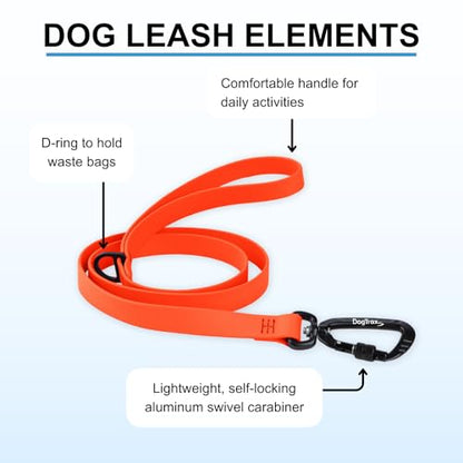 Essential Biothane Dog Leash for Small, Large, Medium Dogs - Waterproof - Dog Training - Locking Carabiner - 3/4 in x 5 ft Long - Amethyst Purple - color: Amethyst Purple, size: 3/4 In x 5 Feet