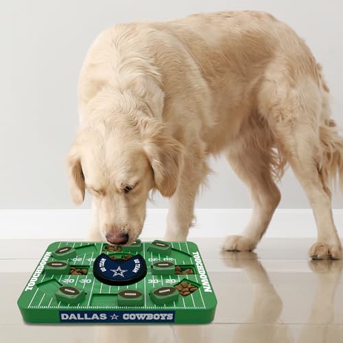 Pets First NFL Dallas Cowboys Large Puzzle Toy - Interactive Dog Treat & Slow Feeding Toy - color: DALLAS COWBOYS, size: Large
