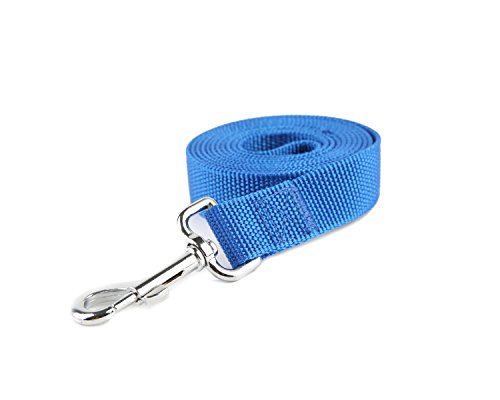 Nylon Dog Training Leash, Traction Rope, 4/5/6 Feet Long, 3/4 Inch 1 Inch Wide, for Small and Medium Dogs (1'' x 4 FT, Blue) - color: Blue, size: 1'' x 4 FT