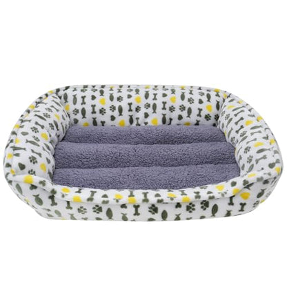 AIWIKIDE Dog Sofa Bed, Anti-Anxiety Puppy Cuddler Bed for Puppy Dog & Cat, Rectangle Washable Bed with Grey Mattress, Extra Small