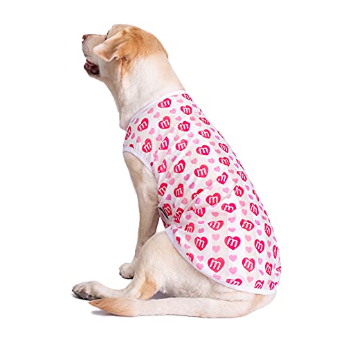 HDKUW Pet Clothes,Dog Summer T-Shirt Cool Breathable Sunscreen Dog Vest Clothes Outfit Costume for Medium Large Dogs Red Heart XL - color: Red Heart, size: XL