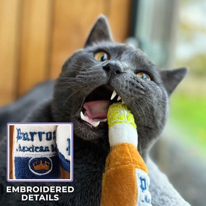 Haute Diggity Kitty White Paw Mango & Lime + Purrrona Beer Bottle & Ball Set, Plush Cat Toys Catnip Filled with Interactive Crackle Sound, Safe & Durable Toys for Cat & Kitten, 4 Pcs - style: Kitty WP Mango & Lime + Purrrona Beer Bottle & Ball
