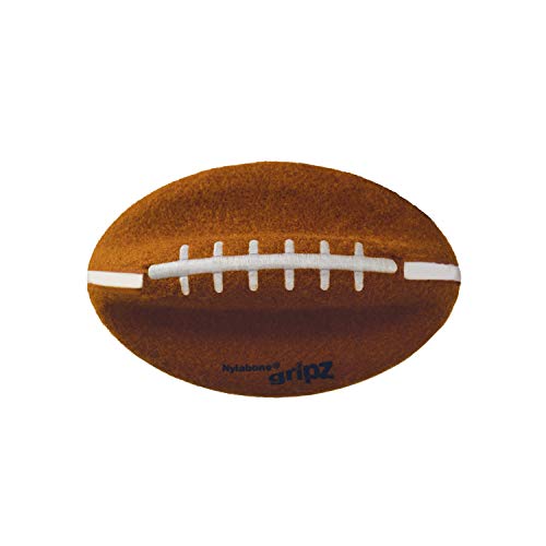 Nylabone Power Play Felt Football Gripz Fetch Toy, Squeaky Ball Chew Toy for Dogs, Medium (1 Count) - size: Medium