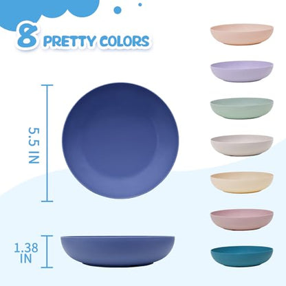 [16 Pack] Cat Dishes Whisker Friendly, Shallow Wide Pet Food and Water Bowl, Durable Wheat Straw Cat Bowls for Indoor Outdoor Cats - color: 16pcs