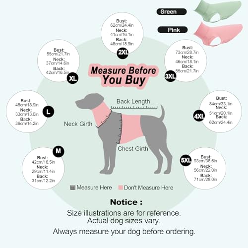 2Pack Dog Shirts, Breathable Dog Cooling Shirt for Small Dogs, Sun Protection Dogs Cooling Vest Tank Tops, Lightweight Soft Stretchy Sun Shirts, Sleeveless Summer Pet Clothes - Green + Pink M - color: Pink+Green, size: Medium