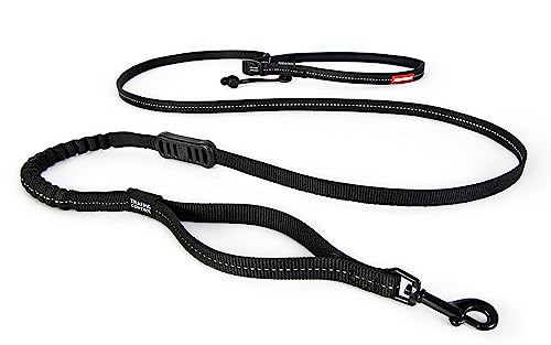 EzyDog Road Runner LITE Hands Free Dog Leash for 26lbs or Less – Waist Leash for Dog Walking, Jogging and Running with Zero Shock Bungee, Reflective Stitching, and Adjustable Waist (Lite, Black) - color: Black, size: Lite