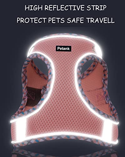 Petank Medium Dog Harness (Black) - Jacquard Fabric, Velcro - Easy Walk Harness for Training, Running, Walking - Reflective Strip - Size M - Dogs of Various Breeds & Sizes - color: Black, size: M