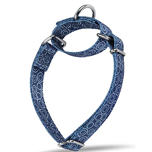 Martingale Collars for Dogs, No Pull Anti-Escape Pet Collar, Heavy Duty for Medium Dogs, Adjustable 14 Inch to 21 Inch, Navy Blue - C.R.C - color: Navy Blue - C.R.C, size: Medium: 14"-21", 1" Wide