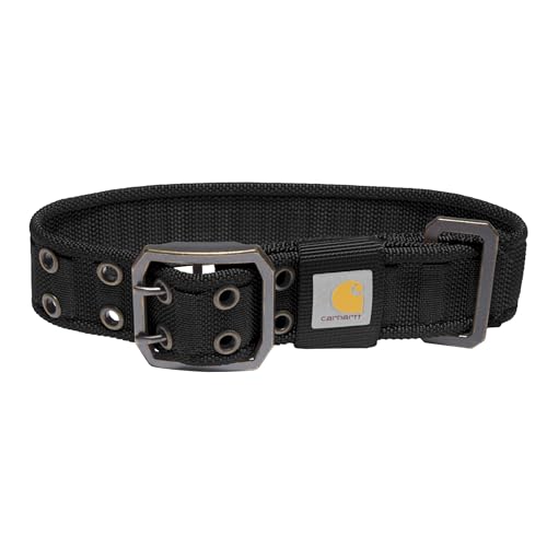 Carhartt Pet Fully Adjustable Wide Webbing Collar for Dogs, Heavy Duty Nylon for Walking & Training, Black, Medium - color: Black, size: Medium