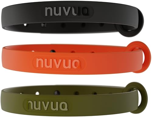 3 Pack Breakaway Cat Collar - Soft, Comfortable, and Lightweight Safety Buckle Collar with Name Tag Ring for Outdoor Cats and Sensitive Skin Kittens by Nuvuq (6 ⅞" to 10 ¼") (Black, Orange and Green) - color: Black, Orange and Green