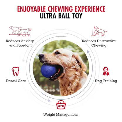 SuperChewer Tough Dog Ball Toy | Lifetime Replacement | Strong Natural Rubber | Great Dog Fetch Toy | Chew Toys for Dogs | Ultra Durable Chew Toys for Aggressive Chewers | Large Breed Tested - size: Small - 2 Inch / 6 oz