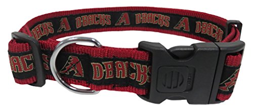 MLB Arizona Diamondbacks Licensed PET COLLAR- Heavy-Duty, Strong, and Durable Dog Collar. Available in 29 Baseball Teams and 4 Sizes - color: Arizona Diamondbacks, size: Extra Large
