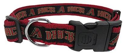 MLB Arizona Diamondbacks Licensed PET COLLAR- Heavy-Duty, Strong, and Durable Dog Collar. Available in 29 Baseball Teams and 4 Sizes - color: Arizona Diamondbacks, size: Extra Large
