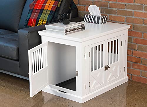zoovilla Merry Products Triple Door Medium Dog Crate, Color White - color: White