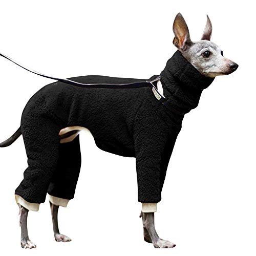 Esobo Fashion Winter Dog Warm Coat Jacket Four-Legged Neck Warm Pet Sweaters for Small Medium Large Dogs - color: Dark, size: Medium