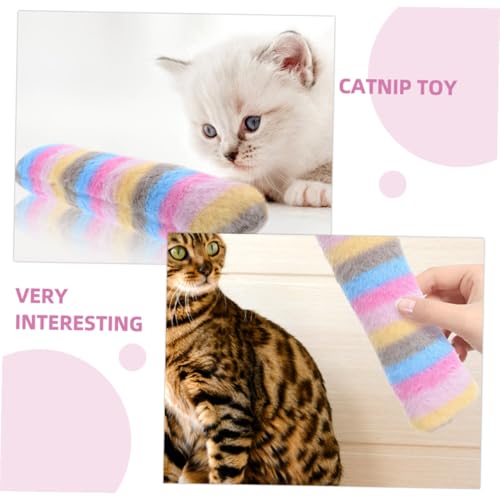 ORFOFE 3pcs Catnip Plush Pillow Shape Kitten Teething Interactive Indoor Catnip for Cats