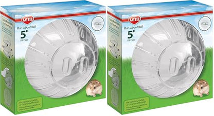 Kaytee 5" Clear Run-About Exercise Ball for Pet Dwarf Hamsters & Mice (Pack of 2) - color: Clear, size: 5" (Pack of 2)