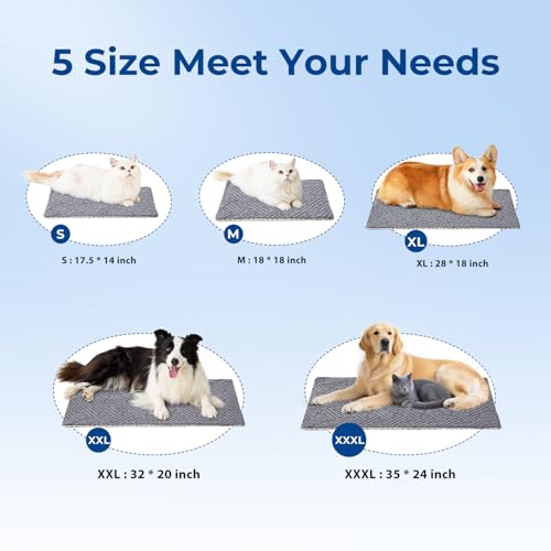ZOMISIA Large Dog Heating Pad 32x20 Inch - 11 Adjustable Temperature and 25 Timer Options, Heated Dog Bed Indoor with Chew-Resistant Cord for Large Dogs - size: XXL: 32" x 20"