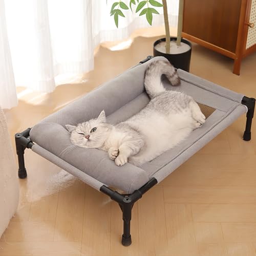 Elevated Dog Beds - Cooling Breathable Outdoor Dog Bed, Washable Pet Sofa for Sleeping Play | Summer Hot Weather Puppy Senior Kitty Bunny Home Bedroom Living Room Offices Patio Backyard - color: Gray