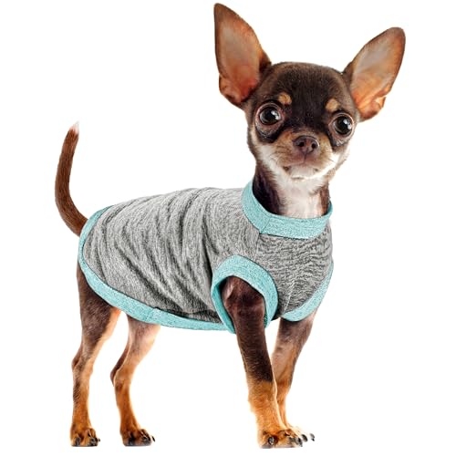 Chic Ion Polyester Dog Vest: Adorable Fashion Apparel for Small, Medium, and Large Breeds, Moisture-Wicking, Soft, Anti-Static, Durable, and Easy-to-Clean Design - Grey S - color: Grey, size: S-(4~7lb) | Chest(~16.1")