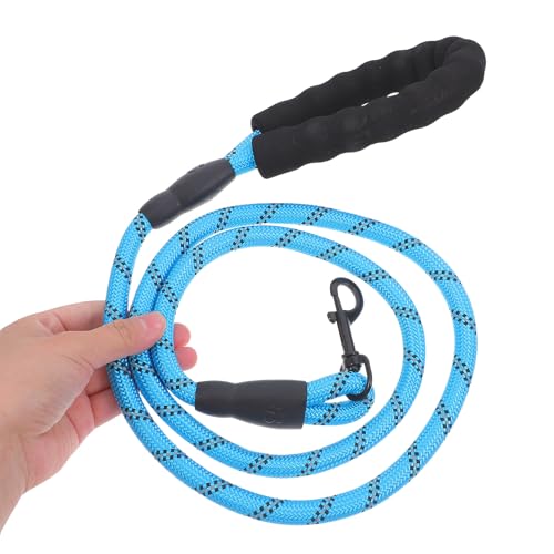 Toyvian Reflective Dog Leash Rope with Padded Handle, Heavy Duty Nylon 1.2cm X 150cm, Outdoor Walking Traction Leash for Small to Large Dogs