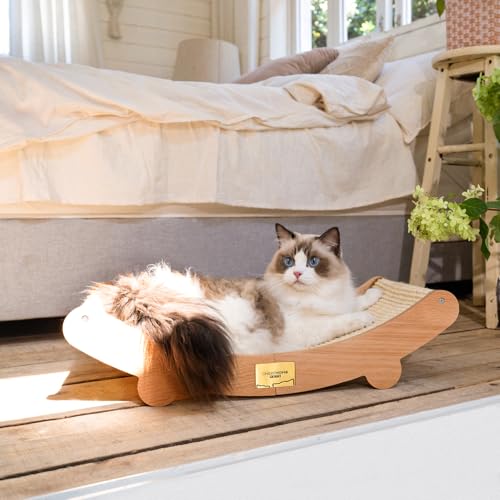 CHEERHOME PETS Sisal Cat Scratcher Bed for Indoor Cats Hammock for Scratching Pad Cat Chair Natural Sisal Cat Scratch Post for Large Cat Scratcher Lounge(Extra Large) - size: Extra Large