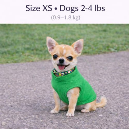 JACKO & CO - Fleece Vest Dog Sweater with Leash Ring - Soft, Warm & Lightweight Pullover Coat for Small & Medium Dogs, Puppies & Cats - Cozy Fall/Winter/Spring Pet Jacket (Green, X-Small 2-4lbs) - color: Green, size: XS (2-4lbs)
