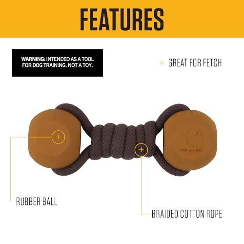 Carhartt Pet Training Tools, Rugged Dog Tool for Tug, Fetch and Play, Rope Bone (Blaze Orange) - color: Rope Bone (Blaze Orange)