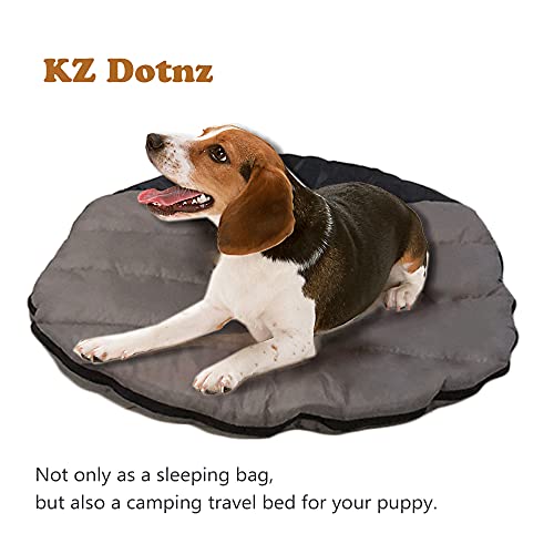 Camping Dog Sleeping Bag, Waterproof Warm Pet Bed Cave, Packable Washable Dog Bed Mat with Compression Bag - size: Medium