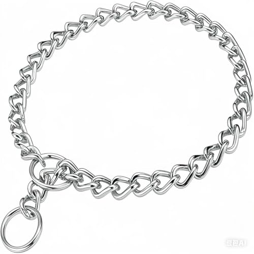 Dog Chain Collars, Metal Choke Link Dog Collar Choker Training Heavy Duty Slip Martingale Puppy Collars for XS Small Medium Large Big XL Breed Dogs (Silver, XS(12inch) D2.0mm) - color: Silver, size: XS(12inch)D2.0mm