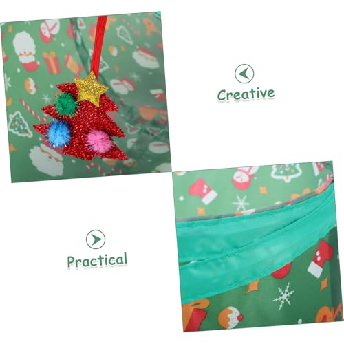 Christmas Theme Collapsible Cat Tunnel Cube with Bell Ball Foldable Breathable Cat Playhouse Hideaway for Interactive Exploration and Active Indoor Pets
