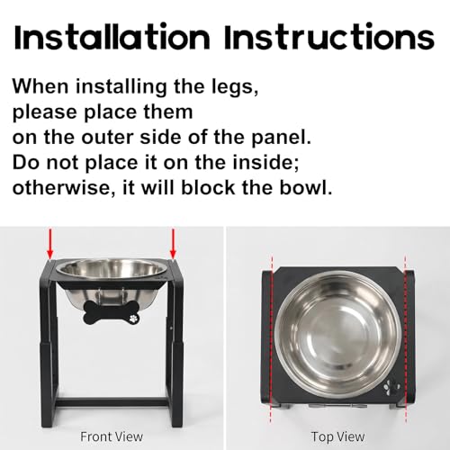 Metal Elevated Dog Bowls, Raised Dog Bowls for Medium/Large Breeds with One 111oz Stainless Steel Water Bowls, 3 Adjustable Height (8.8"/11.5"/14") Dog Bowl Stand Protect Neck & Joints - size: 8.8-14" | M/L/XL Dogs | 1×111oz Bowls