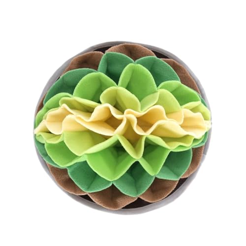 Floral Snuffle Mat for Dogs and Small Pets, Interactive Pet Enrichment Mat for Nose Work and Slow Feeding, Washable Anti-Anxiety Toy (Green Light Forest) - color: Green light forest