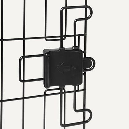 Amazon Basics Durable, Foldable Metal Wire Dog Crate with Tray, Single Door, 18 x 12.4 x 15 in, Black - size: 18.0"L x 12.4"W x 15.0"H, style: Single Door no Divider