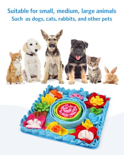 AMIR Snuffle Mat for Dogs, Dog Snuffle Mat, Interactive Feeding Puzzle Toy, Promotes Natural Foraging and Slow Eating Dog Sniff Mat, Aids Stress Relief and Training (20 inch)