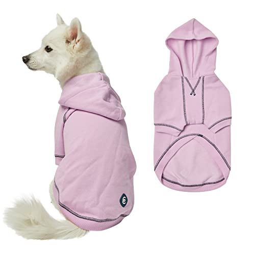 Blueberry Pet Essentials Dog Hoodie – 18 inch, Cotton‑Blend Sweatshirt with Hood, Pink Lilac, Machine‑Washable Small‑Dog Jersey - color: Dog Hoodie - Pink Lilac, size: 18 inch (Pack of 1)