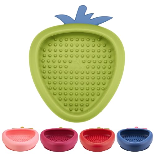 Freeze Dog Lick Bowl, Animire Non-Slip Slow Feeder Lick Mat for Dogs, Silicone Dog Enrichment Bowl for Distraction Anxiety Relief Boredom, BPA Free, Dishwasher Safe(Green,S) - color: B- Green, size: S