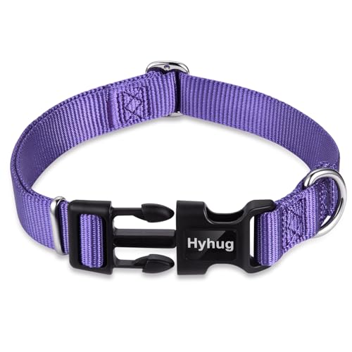 Small Dog Collar Quick-Release Purple| Heavy-Duty Nylon Puppy Collar, Adjustable & Durable Pet Supplies for Boy & Girl Dogs (Small, Ultra Violet) - color: Ultra Violet, size: Small