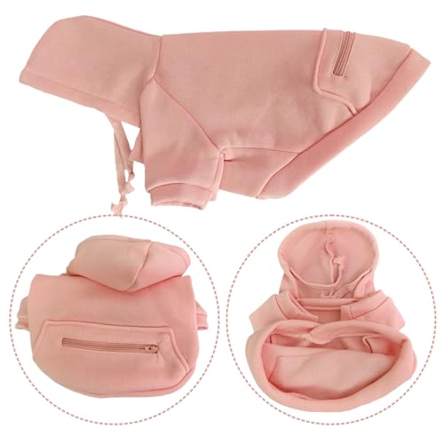 Jecikelon Pet Dog Cold Weather Coat with Pocket Winter Dog Hoodie Warm Puppy Clothes for Small Dogs Chihuahua Clothing (Pink, Small) - color: Pink, size: Small