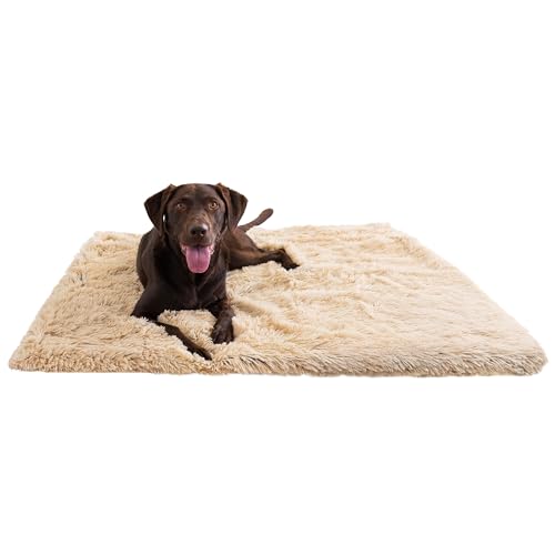 Best Friends by Sheri Calming Shag Dog Blanket – Ultra Soft Faux Fur Pet Throw, Anxiety-Relief, Lightweight Warm Bed Cover for Dogs and Cats, Machine Washable, Taupe, 40" x 50" - color: Taupe, size: 40" x 50"