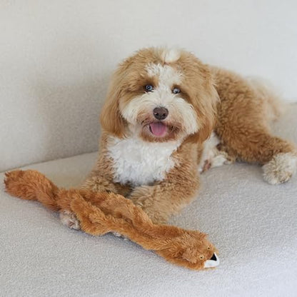 SPOT Skinneeez Squirrel 23-Inch Stuffing-Free Plush Dog Toy – Realistic Design with 2 Squeakers – Durable, Soft Polyester for Medium & Large Dogs – Tug, Fetch & Shake Play – for Moderate Chewers - style: Squirrel