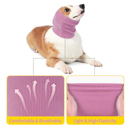 Nanaki Calming Ear Wrap - Quiet Dog Headband & Snood Ear Muffs for Anxiety Relief & Noise Reduction - color: Pink, size: Small