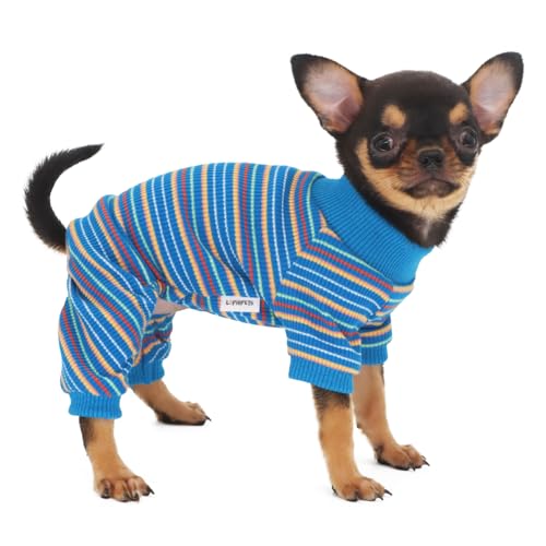 LOPHIPETS Dog Pajama Onesie for Small Dogs Teacup Chihuahua Yorkie Puppy Cat Clothes Apparel-Blue/XXS - color: Blue, size: XX-Small for 0.5-1.2 lbs